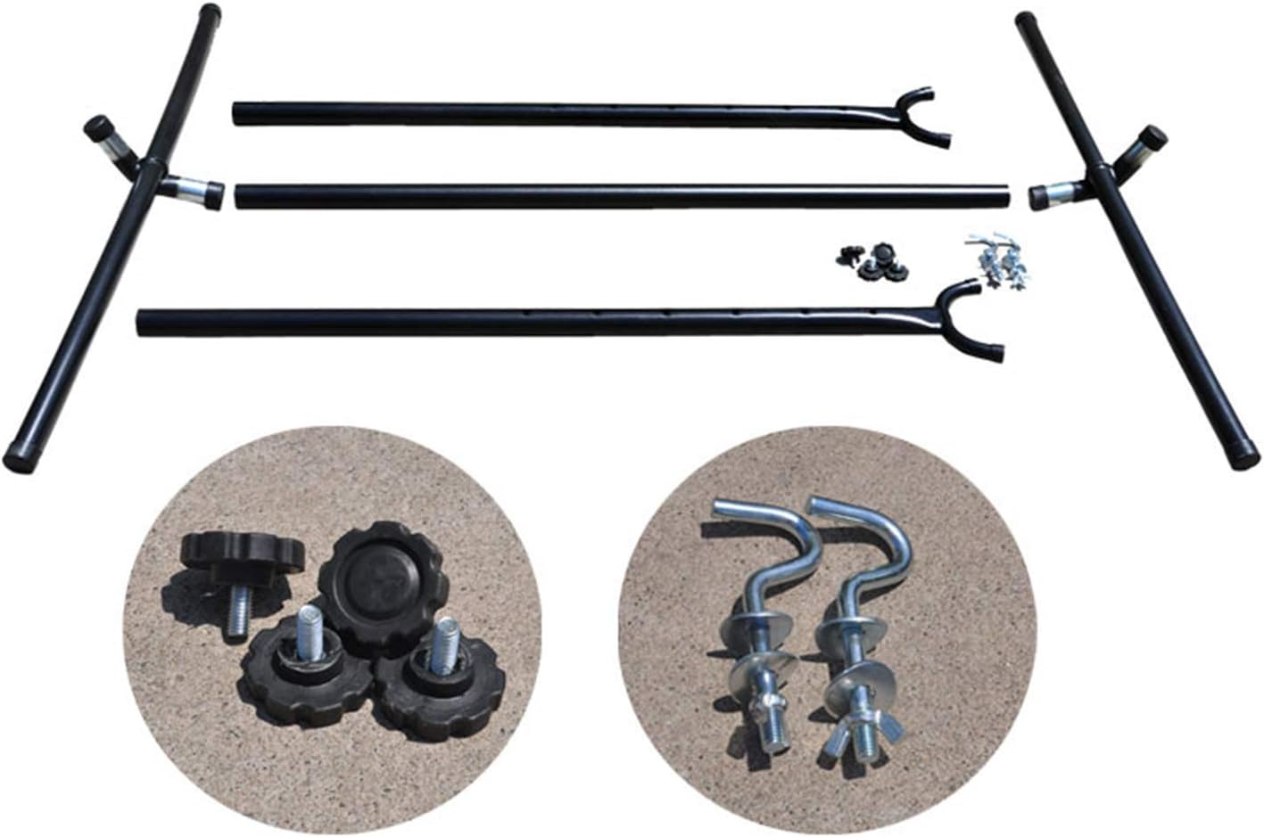 Swing Hammock with Double Space Saving Steel Stand, 2-Person Hammock with Portable Carrying Bag for Garden Yard Porch Patio & Indoor,Capacity 450 Pounds,US Shipping, 102.4x42.1x39.4 In