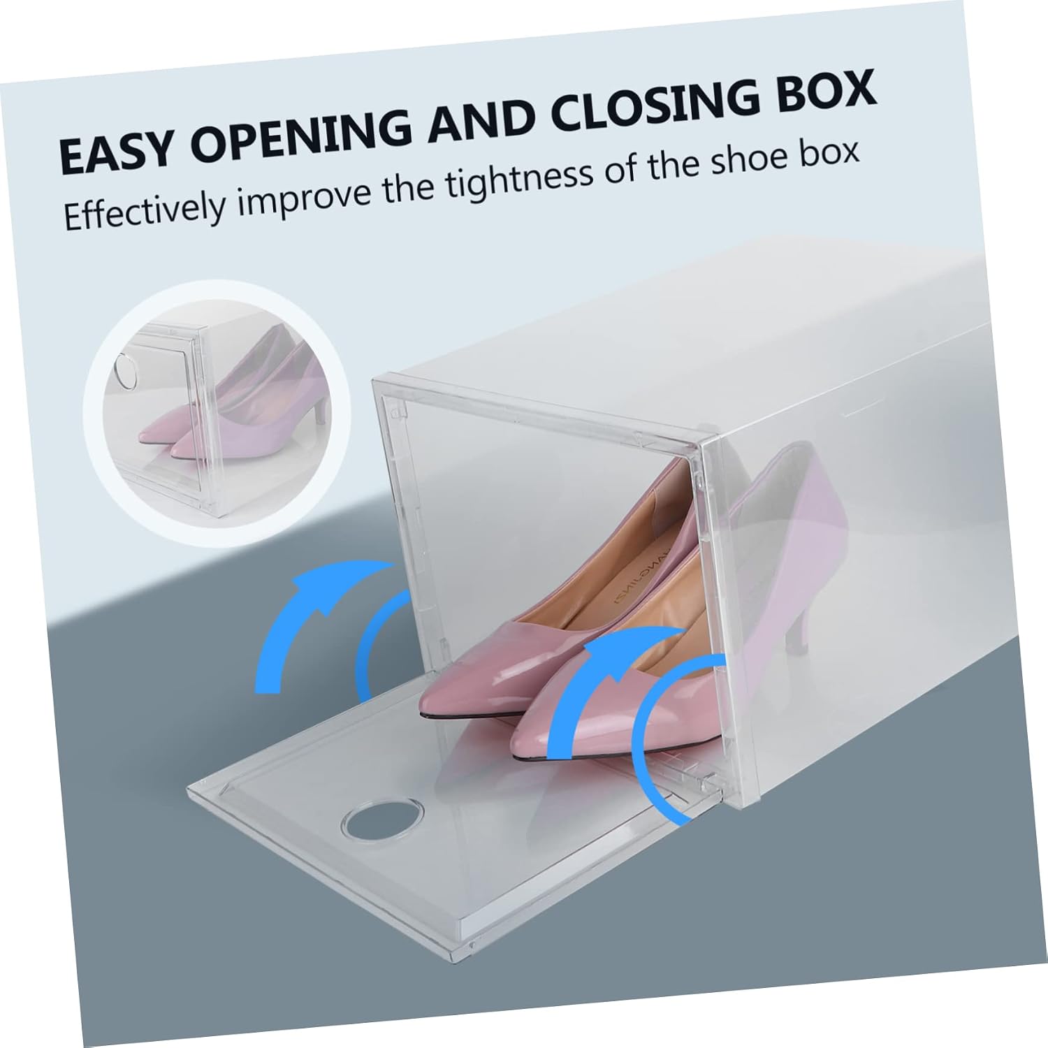 1pc Plastic Shoes Storage Box Creative Footwear Organizer for Home Dustproof and Space-saving Sneaker Container Door Design