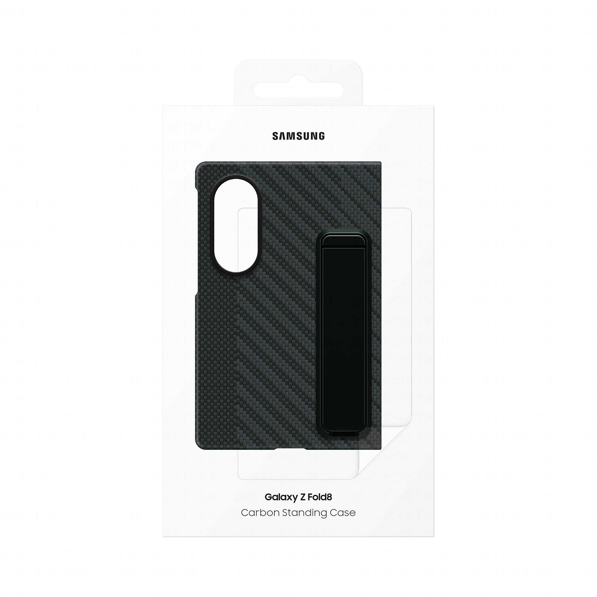 Samsung Carbon Standing Case per Galaxy Z Fold8, Black | Custodia in Fibra Aramidica con Supporto Standing a cavalletto, 2 Pellicole Schermo Anteriore Incluse