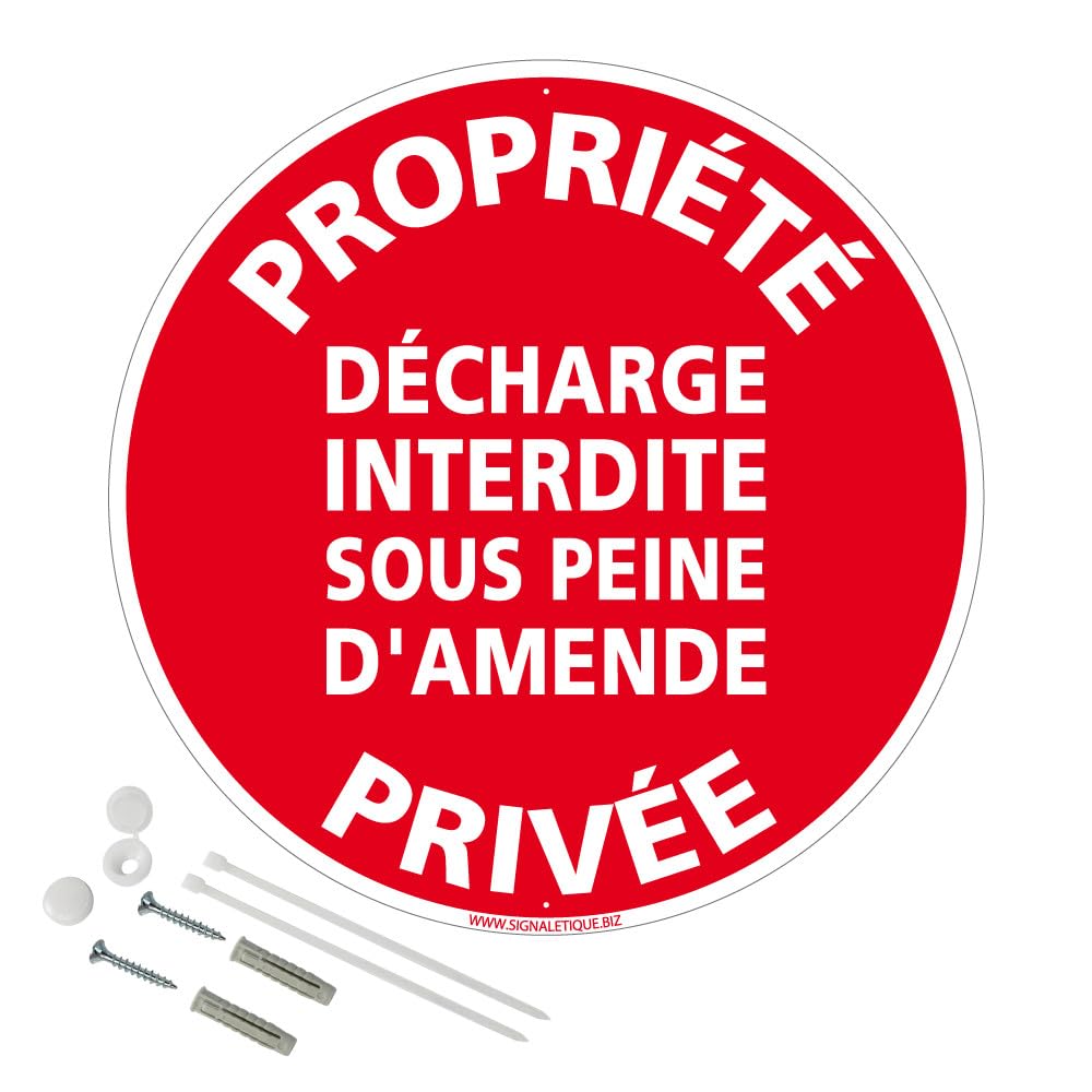 PANNEAU STATIONNEMENT INTERDIT PROPRIETE PRIVE (L0194) 300 X 420 Mm Matière Aluminium | Leroy Merlin