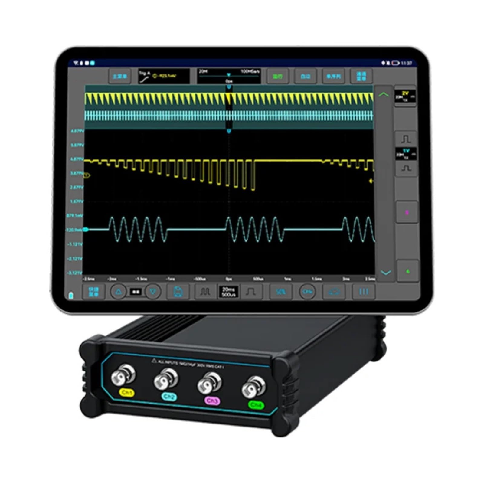 Oscilloscope Favorableness VTO2004 200MH/z Bandwidth, 4 Channels, 1GSa/s Sampling Rate, And 50Mpts Memory