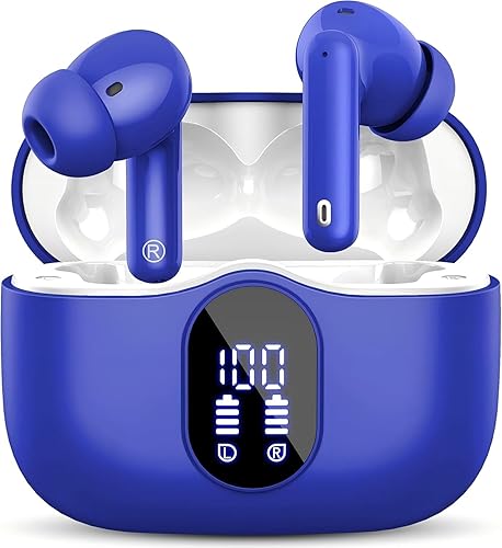 Miniatura 24 de Auriculares inalámbricos, auriculares Bluetooth 5.4 con graves estéreo, auriculares con cancelación de ruido y micrófono, auriculares Pasto