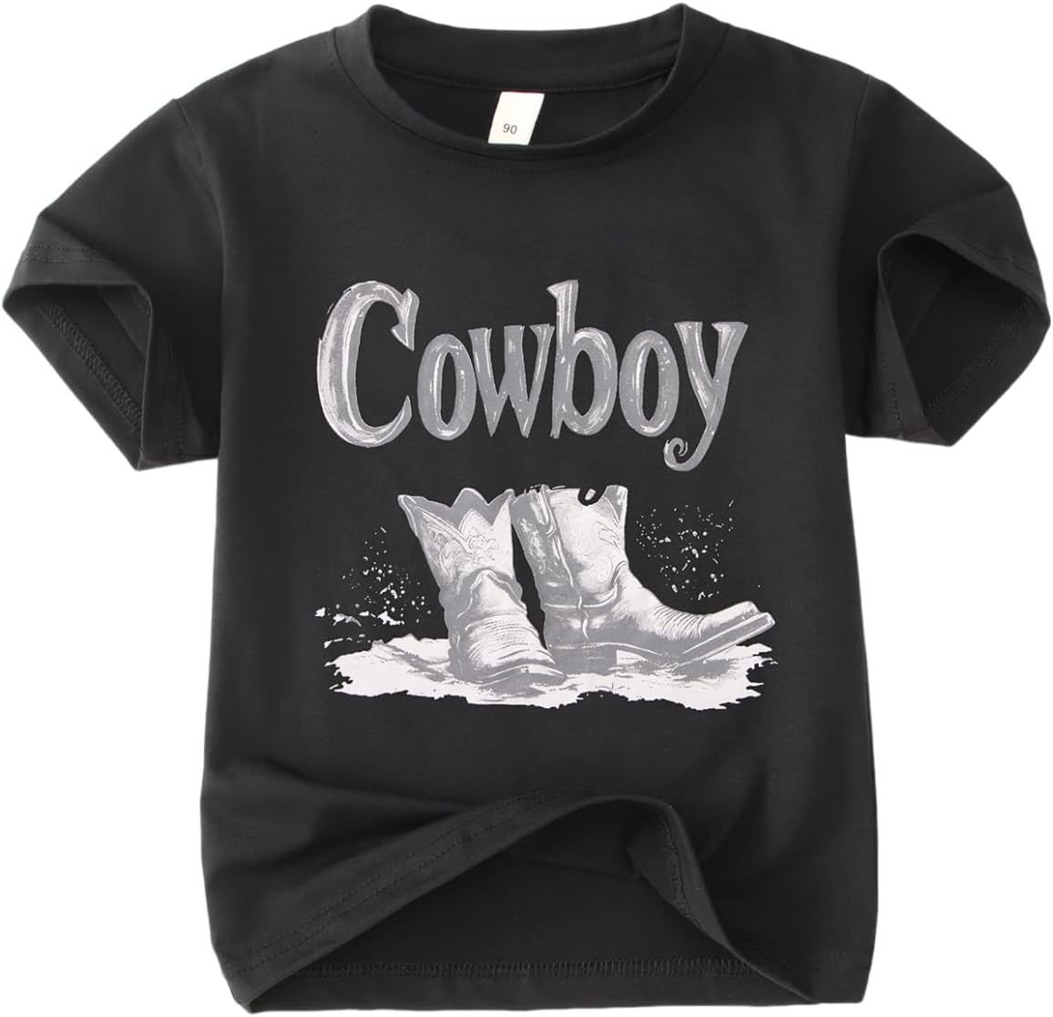 KEKEMI Toddler Baby Boys Cowboy Shirts Western Retro Graphic T Shirt Rodeo Party Outfit Summer Tees Short Sleeve Tops Clothes