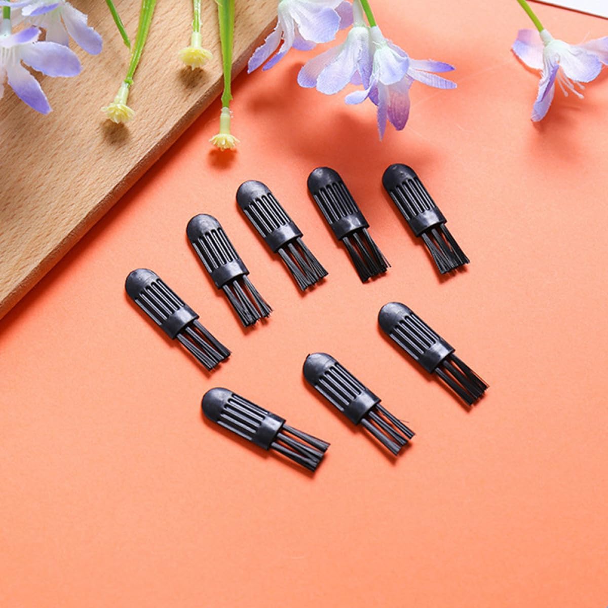 100pcs Black Shaver Cleaning Brush Small Razor Cleaner Multipurpose Plastic Brush for Electric Shaver Maintenance and Nose Hair Trimmer Cleaning