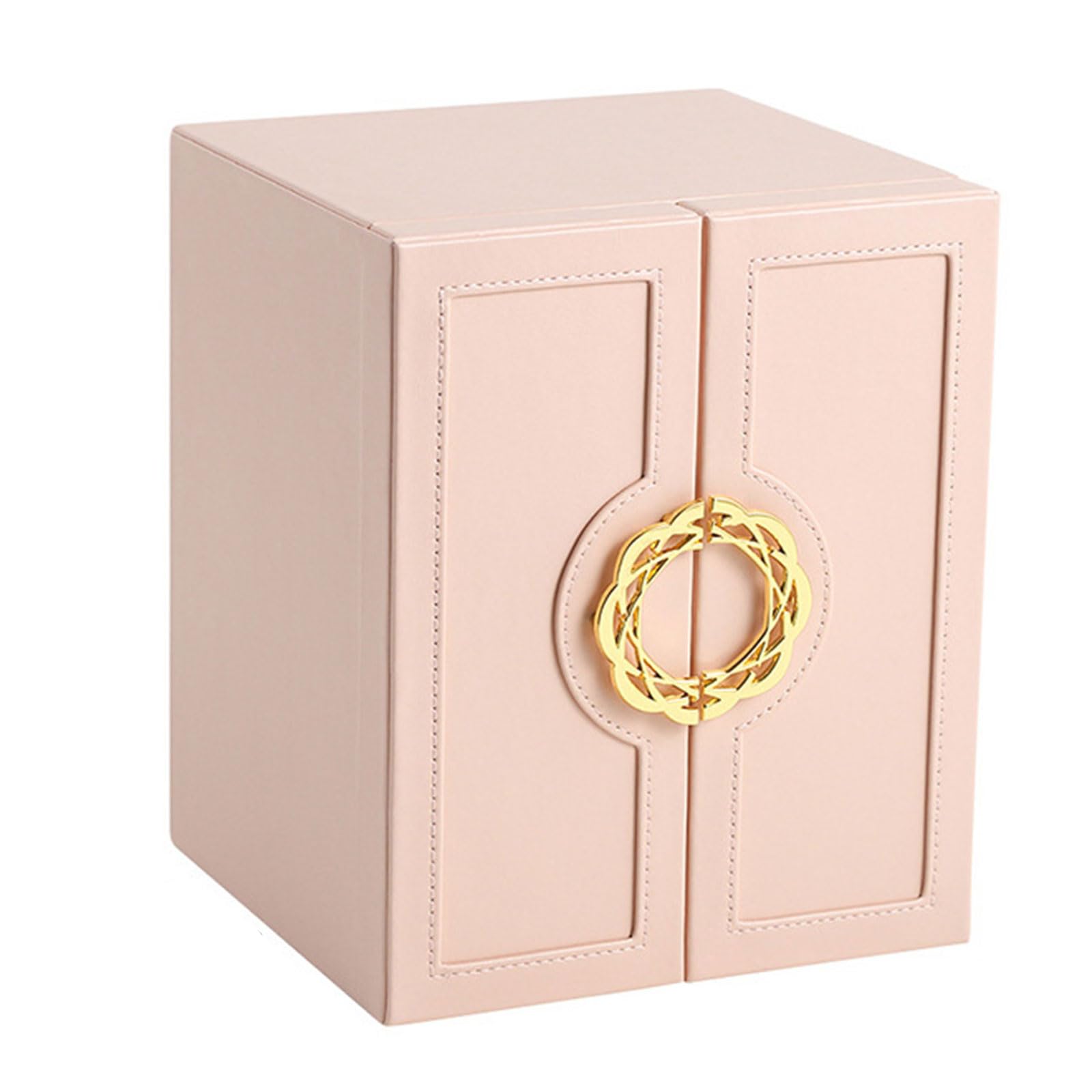 Hsioluted PU Leather Jewelry Case Stylish Accessories Organiser with Multiple Compartments Velvets Lined Jewellery Storage Box Velvets Lined Jewelry Holder