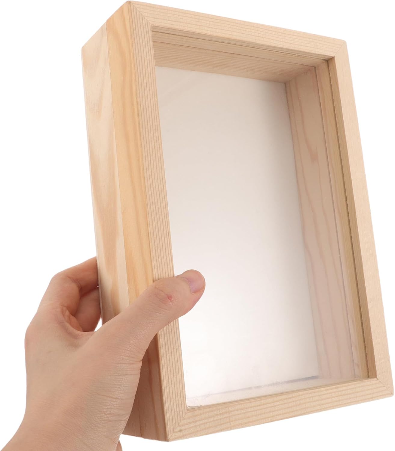 Insect Display Case Box with Clear Top - 8.3x5.7x2.4'' Wood Specimen Storage Frame for Butterfly and Bug Collection, Entomology, Specimen 21x14.5x6cm