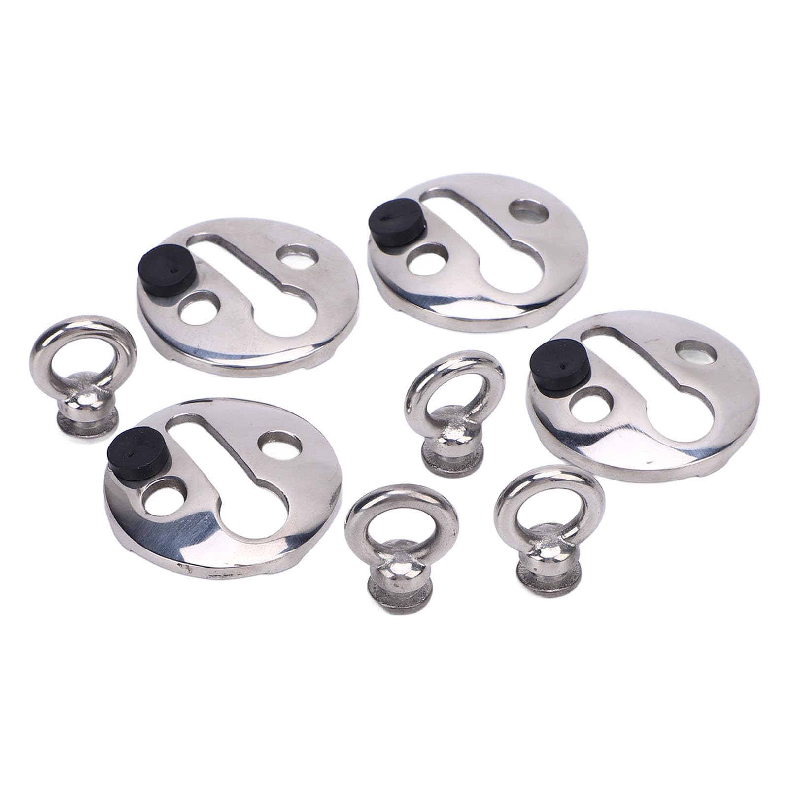 Clip a Sgancio Rapido per Parabordi Barca, Ganci Appendiabiti in Acciaio Inox 316 Lucidato per Corde Inferiori a 10,4 mm (Confezione da 4)