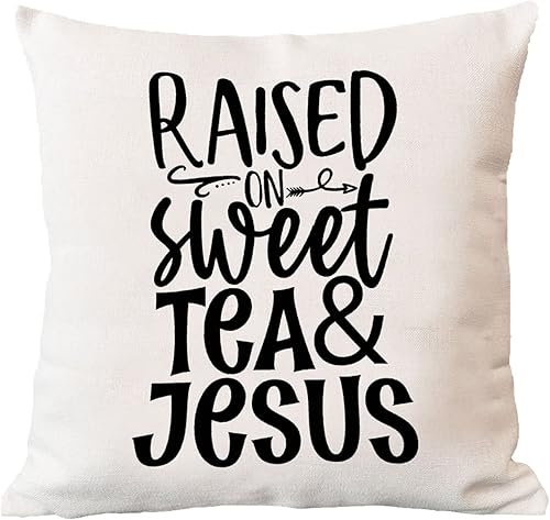 ArogGeld Funda de cojĂn con citas de la Biblia en el tĂ© dulce y JesĂşs, funda de almohada religiosa de Navidad cristiana para sofá, dormitorio, ArogGeld Funda de cojĂn con citas de la Biblia en el tĂ© dulce y JesĂşs, funda de almohada religiosa de Navidad cristiana para sofá, dormitorio,