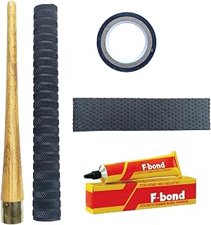 Rai & Gen Cricket Bat Grip, Toe Guard With Adhesive, Grip Applicator Cone, and Strong Bond Wrapping Tape Combo for Cricket Bat (Pack Of 5)