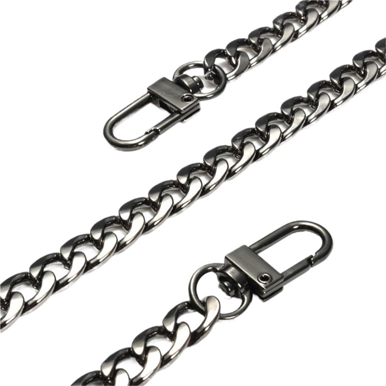LUOHANUS Chain Bag Strap Replacement Purse Chain Shoulder Bag Straps for Small Handbag(Black,40cm)