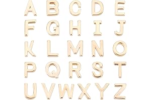 PH PandaHall 14K Gold Alphabet Letter Beads
