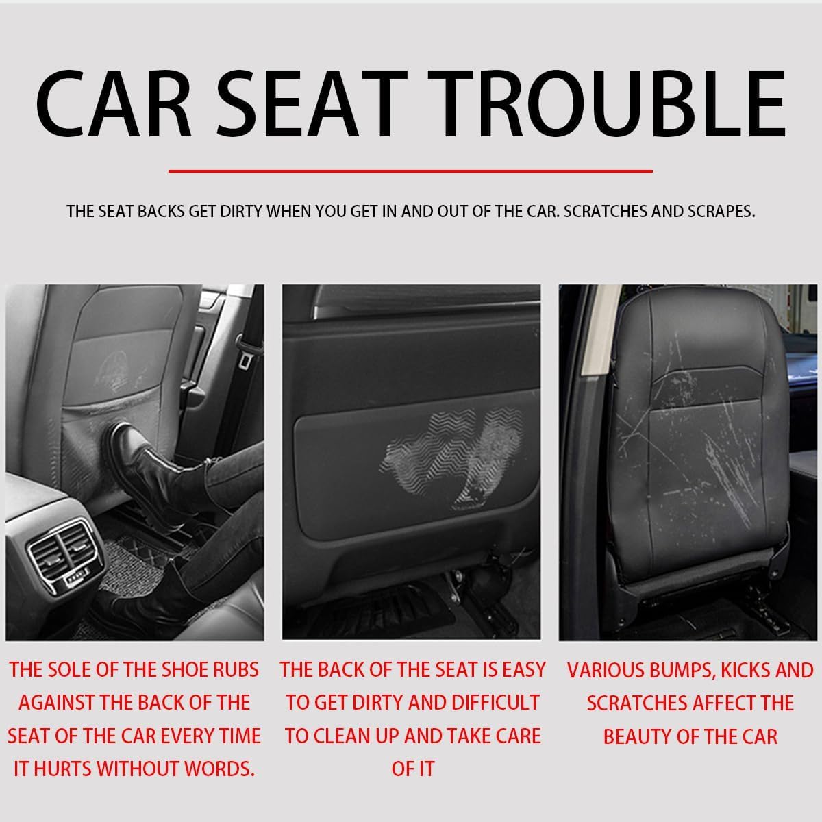 Protection Dossier Siège Auto pour Toyota Yaris Cross SUV, Anti Coup de Pied résistant à l'usure avec Poches de Rangement,A-Small