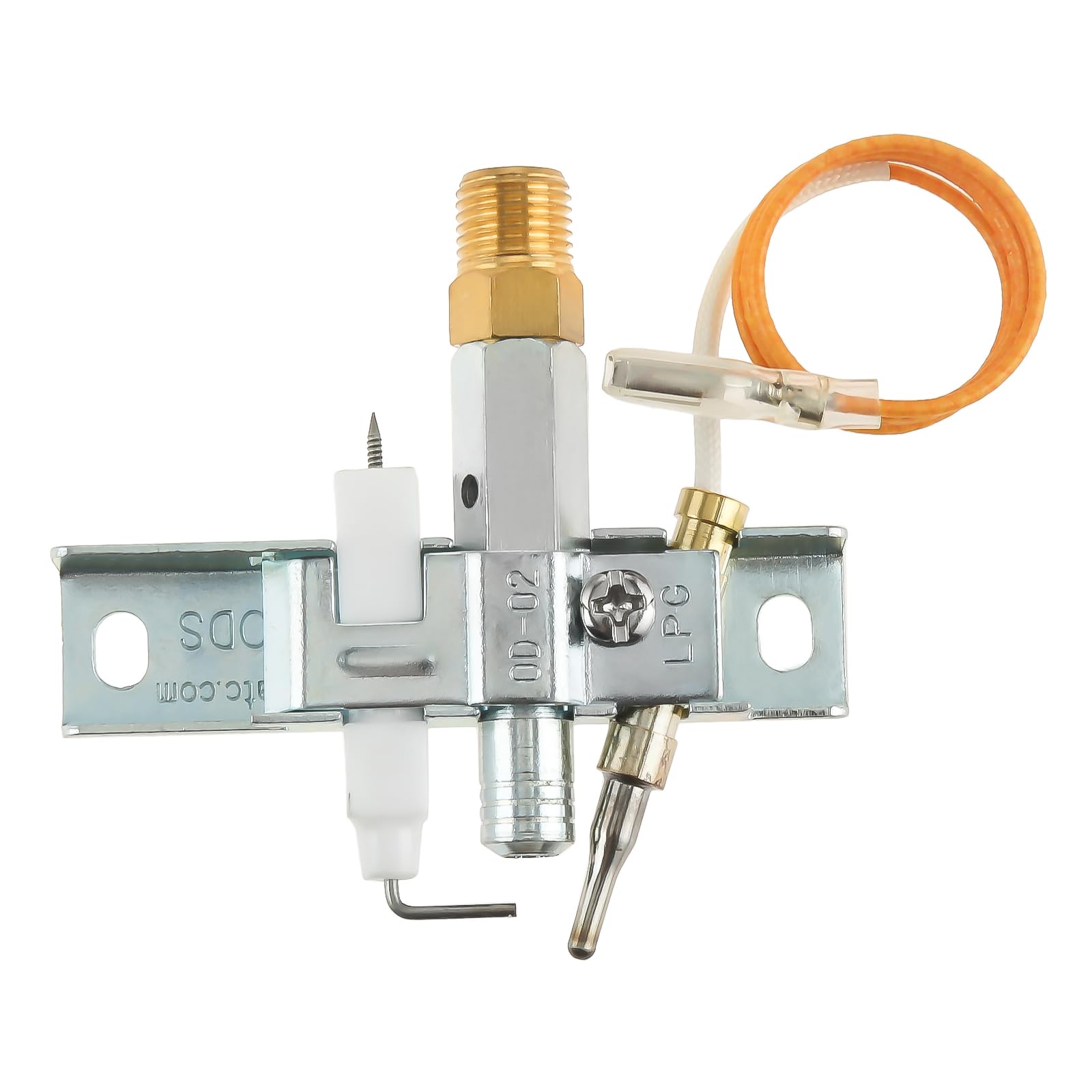 gohantee LPG Gas ODS Pilot Burner Kit, Thermocouple Spark Ignition Gas Water Heater Propane Igniter Kit DIY Safety Replacement Parts for Natural Gas Heater, Fire Pit, Fireplace (M10x1)