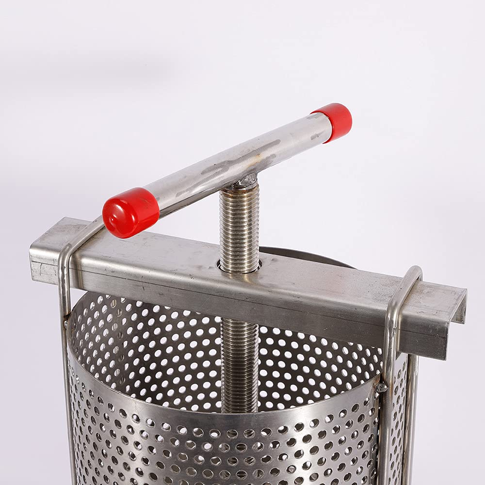 Prensa de miel manual, 24 cm de diámetro, malla de acero inoxidable, prensa de cera de miel, prensa de apicultura, herramienta para el hogar, apicultor, agricultor