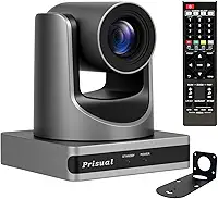 Câmera NDI PTZ 20x Zoom Óptico Full HD 60P com Rede USB3.0 HDMI PTZ Câmera Auto-Rastreamento para Cultos da Igreja, Suporte PoE Educação (Licença NDI embutida)
