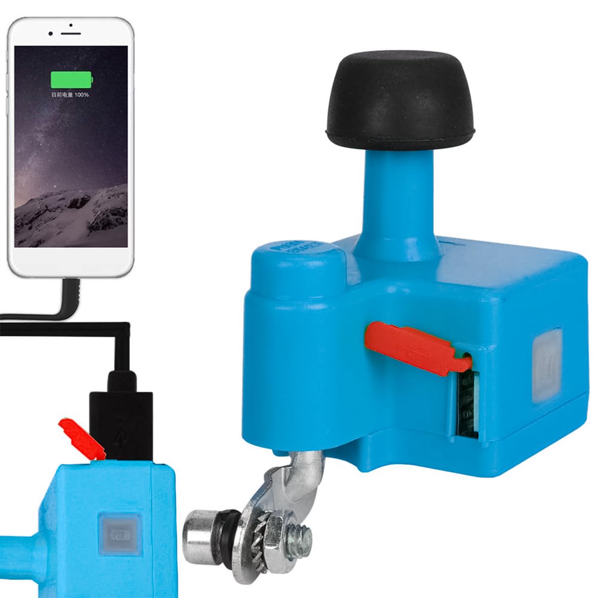 Générateur dynamo de vélo avec double sortie USB rechargeable 1000 mAh Power Bank chargeur de téléphone portable générateur de friction motorisé pour l'équitation