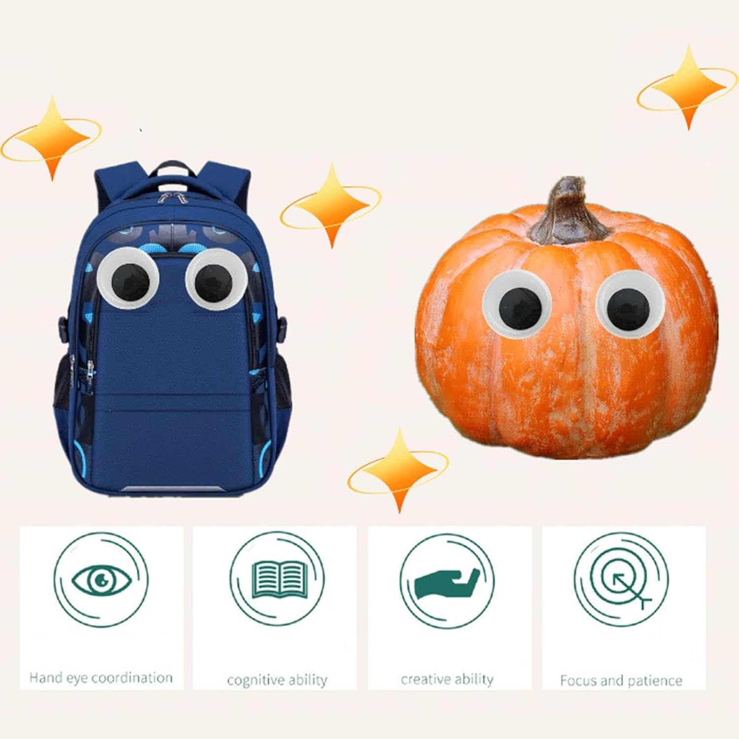 Giant Wiggle Eyes Funny Glowing Self Adhesive Garden Decor
