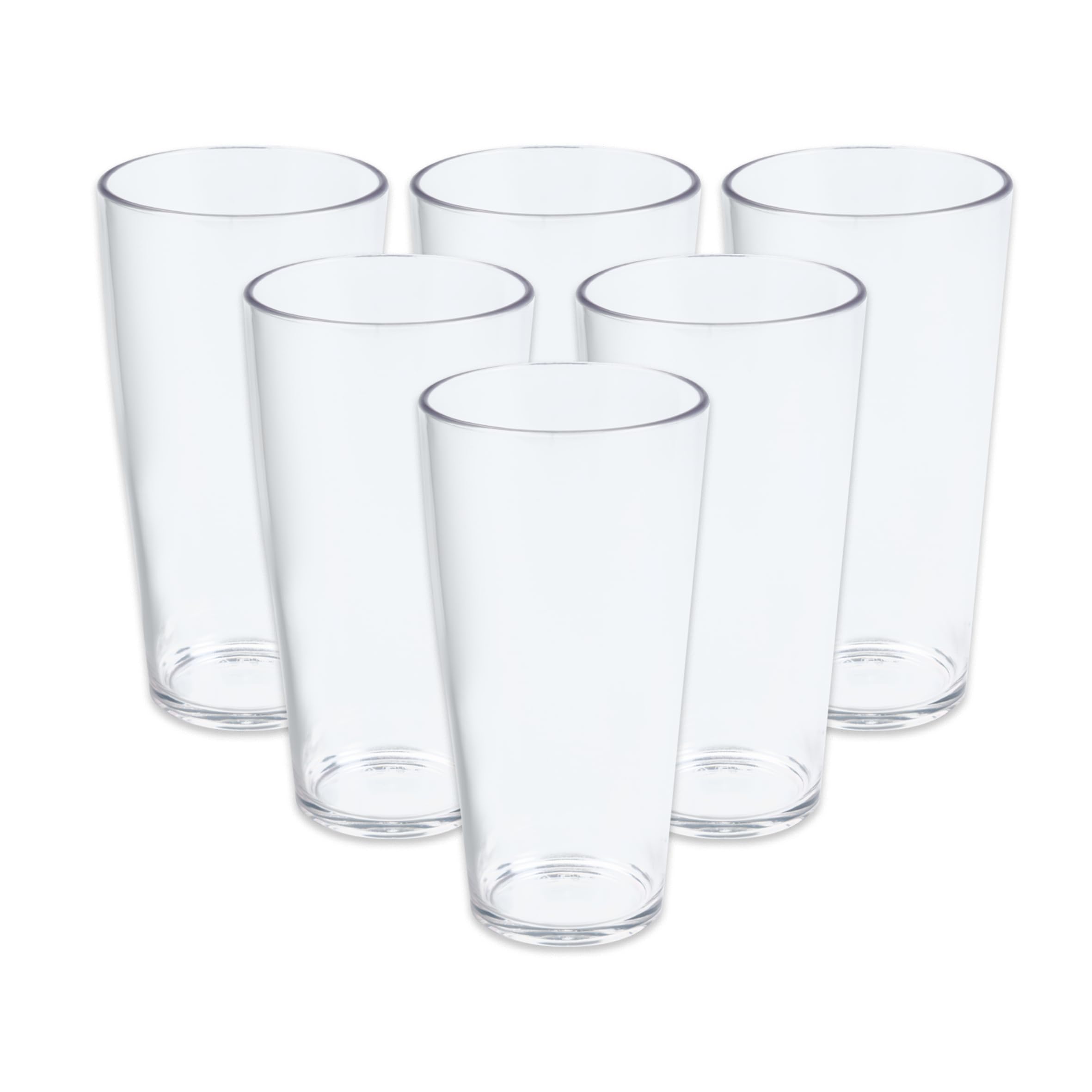 ABENA Gastro Reusable Drinking Glasses, 400ml, Pack of 6, Clear Shatterproof Cups, Dishwasher & Freezer Safe Tumblers, Everyday Use, Restaurants, Bars, Festivals & Outdoor Dining