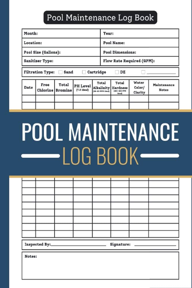 pool-maintenance-log-book-swimming-pool-maintenance-checklist-and-log-to-keep-track-of-pool-servicing-maintenance-and-cleaning-home-pool-cleaning-log-book-publishing-moh-ani-amazon-de-books for Free Printable Pool Log Sheet Pool Maintenance Log Book: Swimming Pool Maintenance Checklist and Log to Keep Track Of Pool Servicing, Maintenance and Cleaning, Home Pool Cleaning Log Book : Publishing, Moh.Ani: Amazon.de: Books for Free Printable Pool Log Sheet