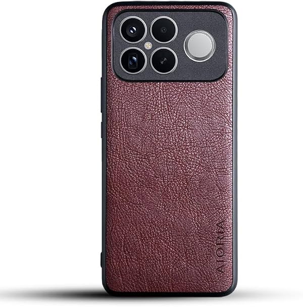 Funda AIORIA para Xiaomi Poco F8 Ultra, pantalla de 6.9" Cubierta de cuero PU premium diseño retro de negocios protección completa para smartphone Xiaomi Poco F8 Ultra (Café)