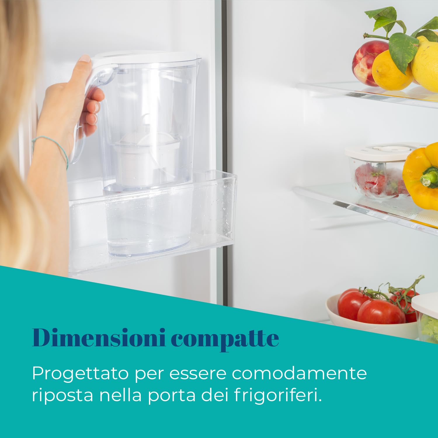 LAICA Stream Line Caraffa Filtrante - 2,3L - Bianca - Timer Digitale - 1 Filtri bi-flux Incluso, Preserva i Sali Minerali Utili all'Organismo e Riduce Cloro e Metalli Pesanti - Made in Italy