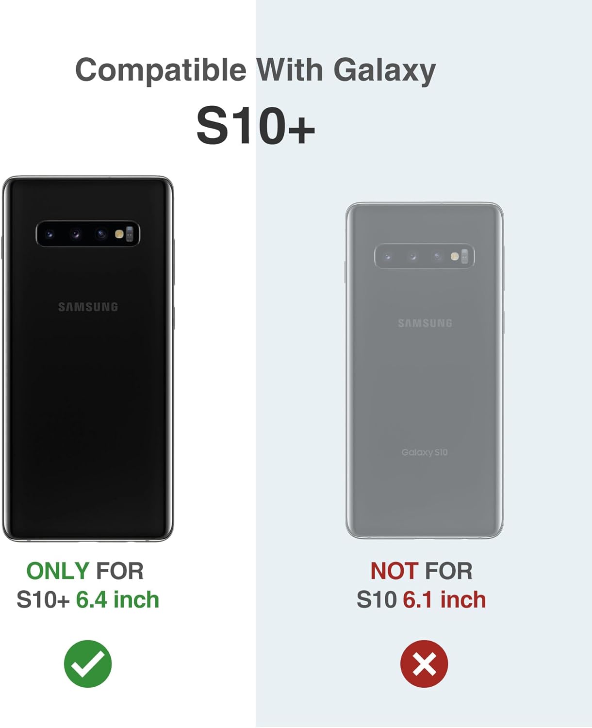 SURITCH for Samsung Galaxy S10 Plus Case, [Built-in Screen Protector] 360° Full Protection Military Grade Shockproof Rugged Bumper Thick Protective Phone Cover for Samsung S10 Plus 6.4 Inch - Purple - Image 2