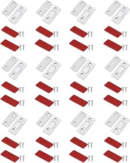 JZK 12x No Drilling Required, Ultra Thin Magnetic Cabinet Catches, Drawer Magnet Catch, Magnet for Cabinet Door Closure, Kitchen Cupboard Door Magnet, Sliding Door Magnets