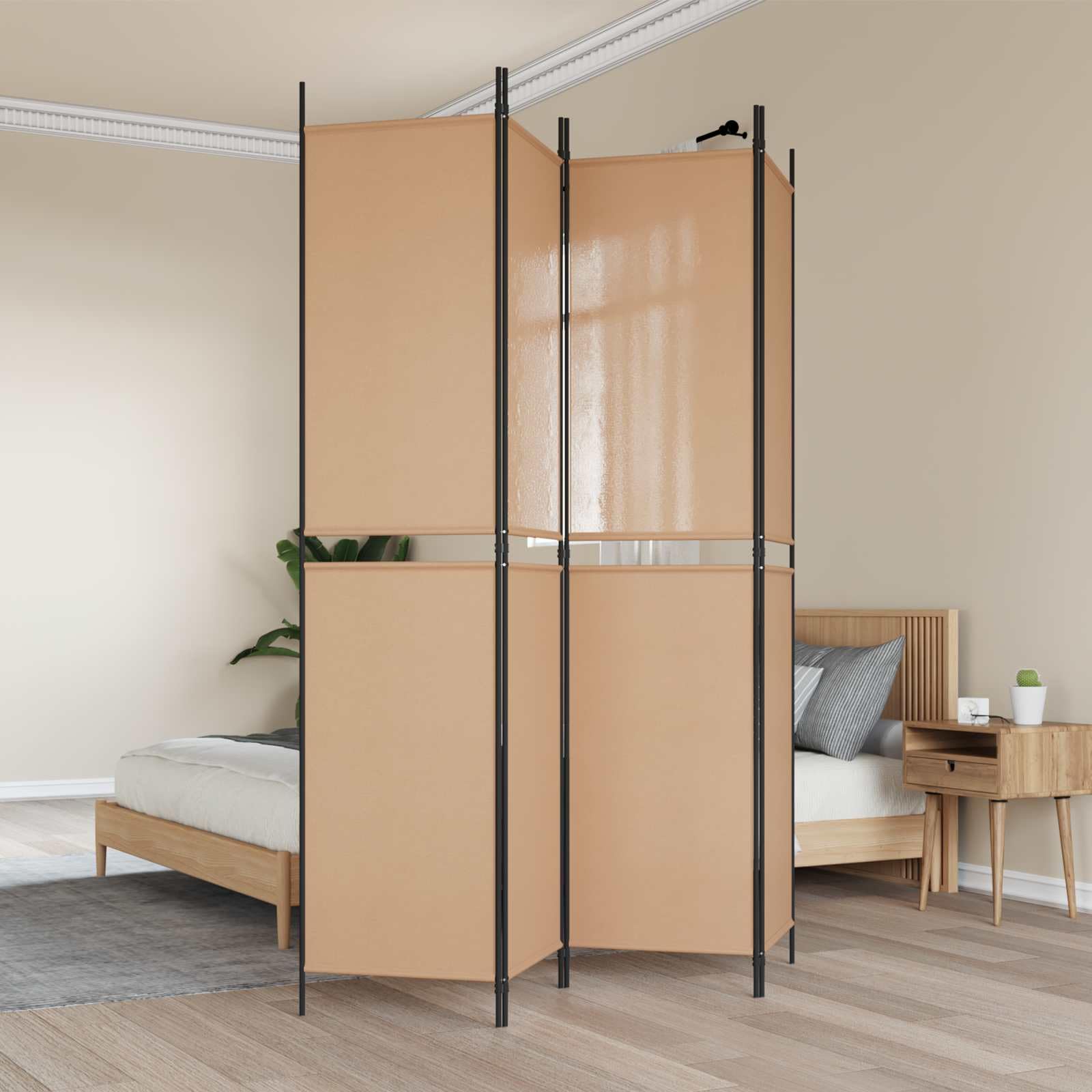 Séparateur de pièce brise-vue beige pour chambre salon et bureau
