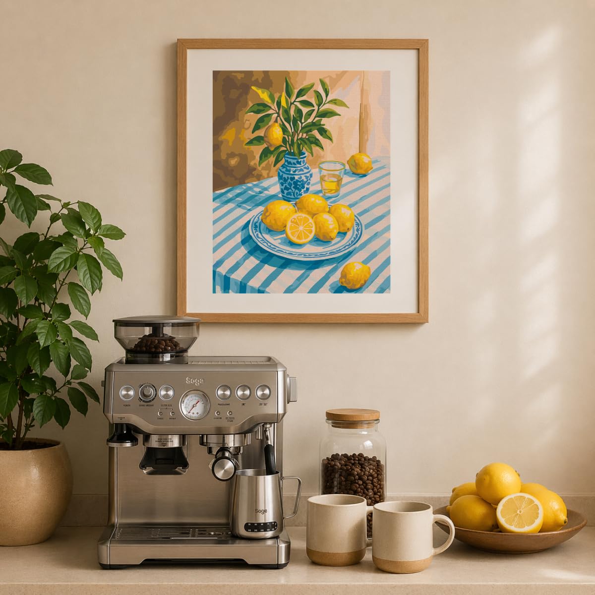 Schipper Dipingere con i Numeri - Limone Still Life - Dipingere Immagini per Adulti, compresi pennelli e Colori acrilici, 24 x 30 cm
