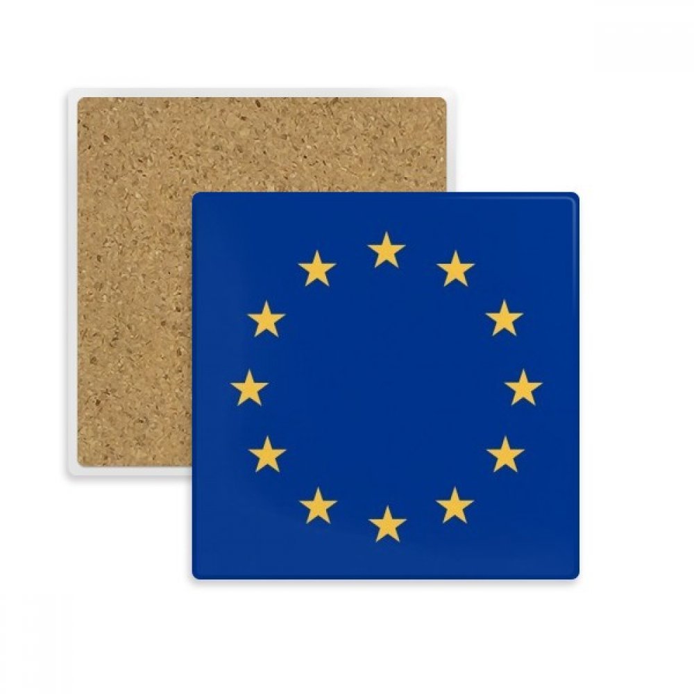 Coaster drapeau de l'UE en pierre absorbante pour tasse et verre