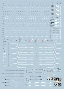 MGEX ストライクフリーダム　専用　光の翼 と　専用　蛍光水転写式デカール*1 MGEX ストライクフリーダム 専用 光の翼 と 専用 蛍光水転写式