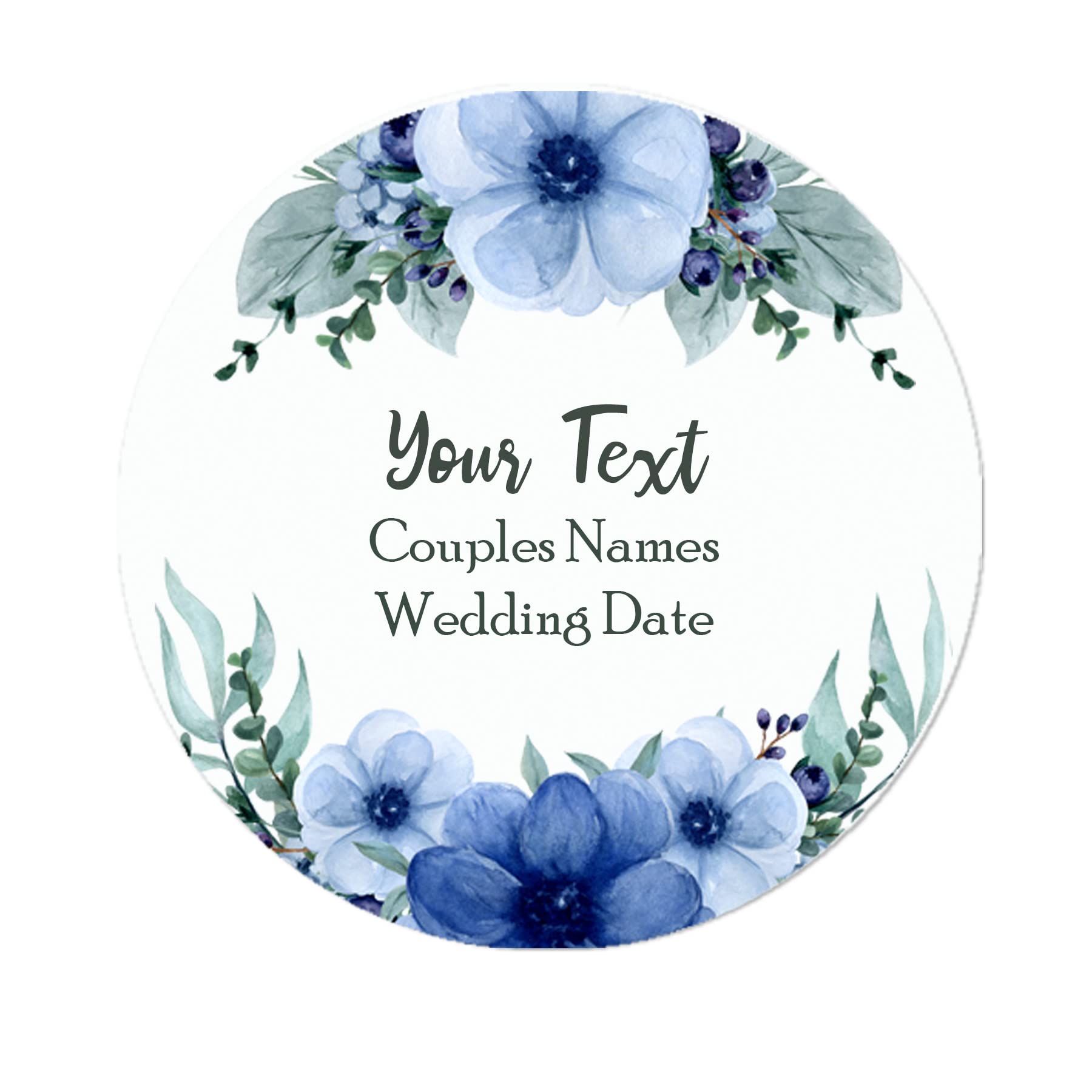 35 Personalised Confetti Wedding Stickers Sprinkle The Love, Throw me, Cone Bags Favour Luxury (Navy)