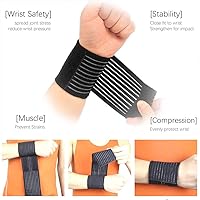 Vista 4 de Mangas Universales de Compresión para Pantorrillas - 4 Paquetes - Cinturón de Compresión Ajustable para Rodillera, Tobillera, Muñequera, Codera