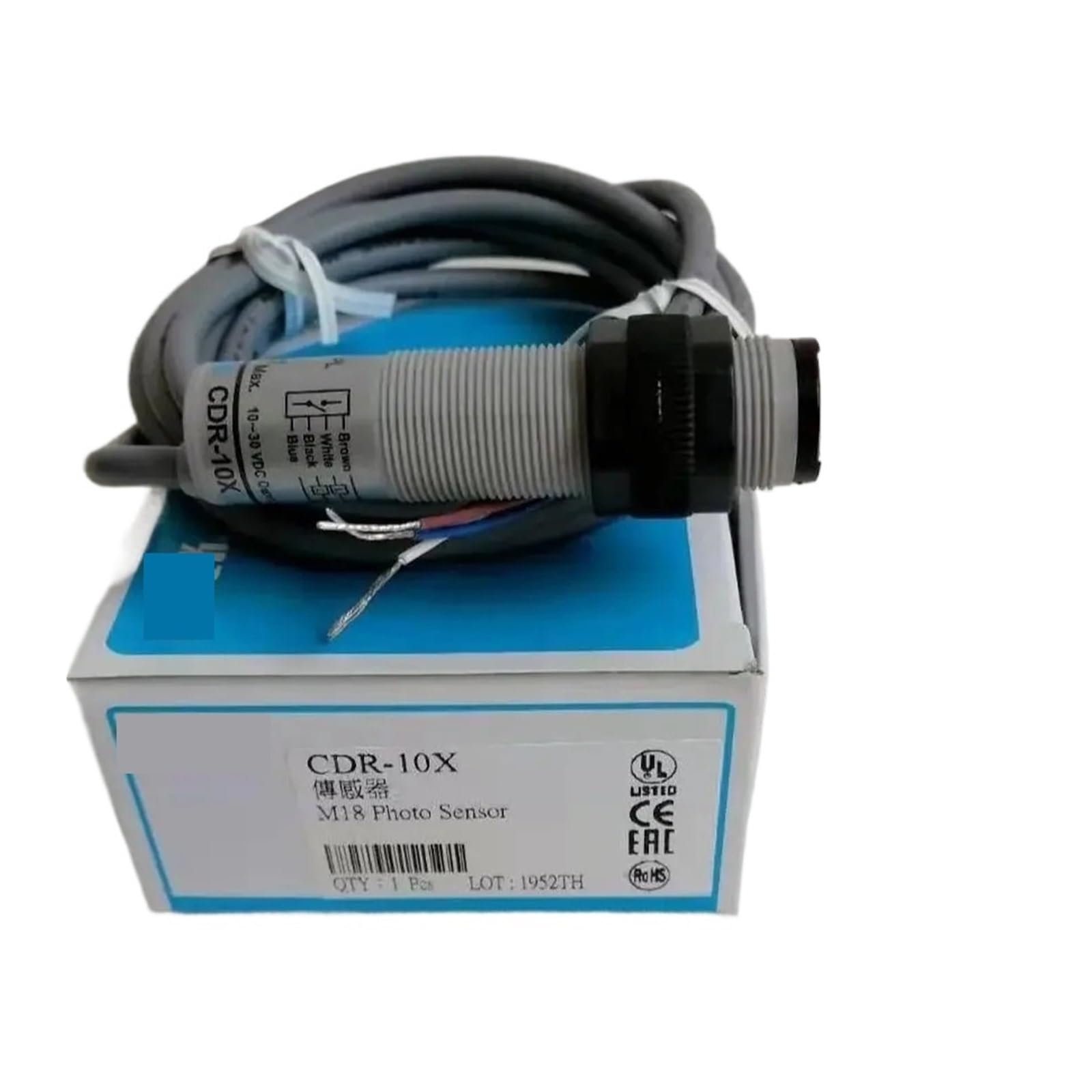 BRODEFUP CDR-30X or CDR-10X FOTEK M18 Diffuse Reflection Photoelectric Sensor(CDR-30X 30cm)