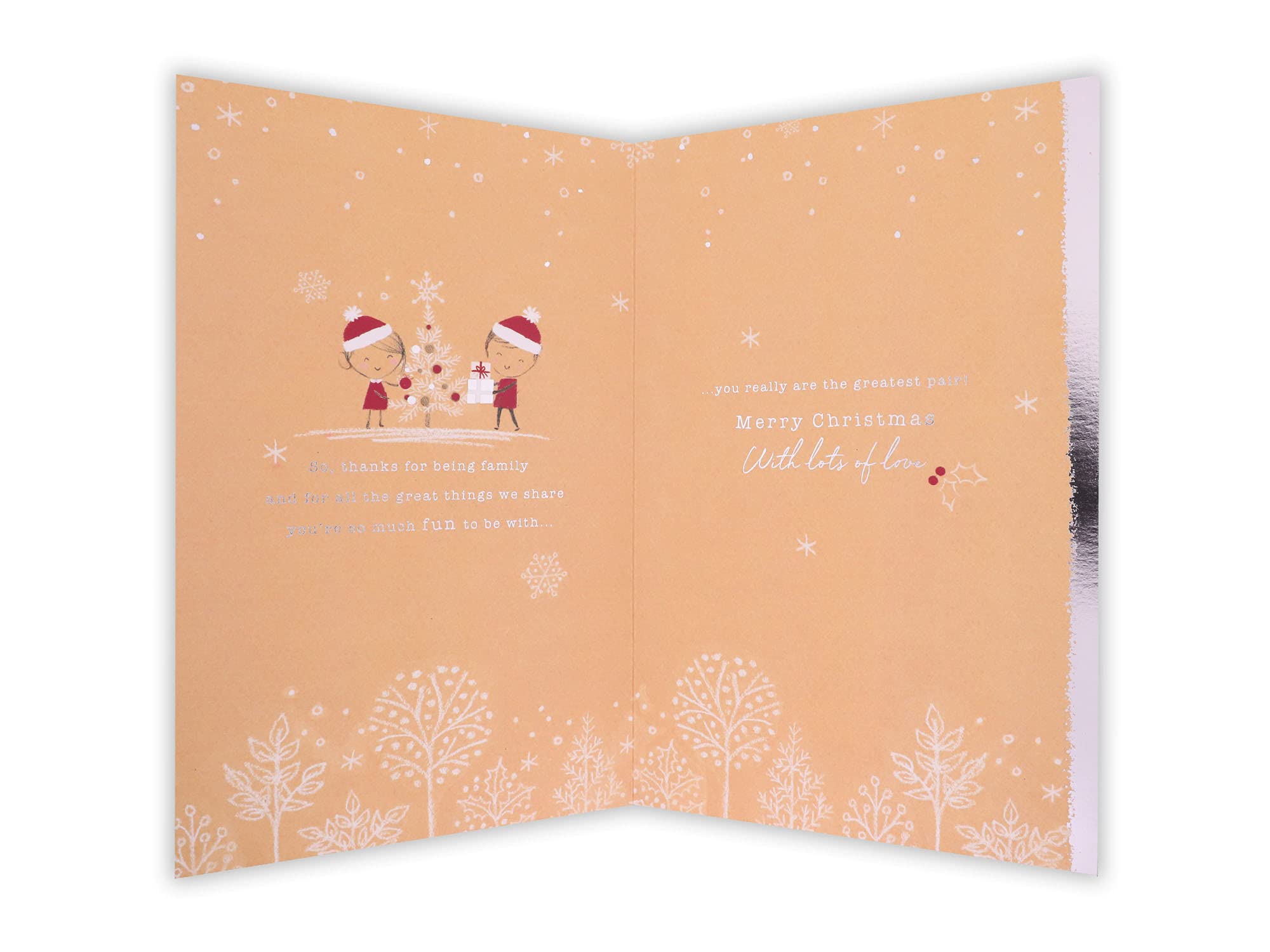 Clintons: Couple In Santa Hats Brother & Sister In Law Christmas Card 155 x 235,Multi-Colour,1170750 - Image 2