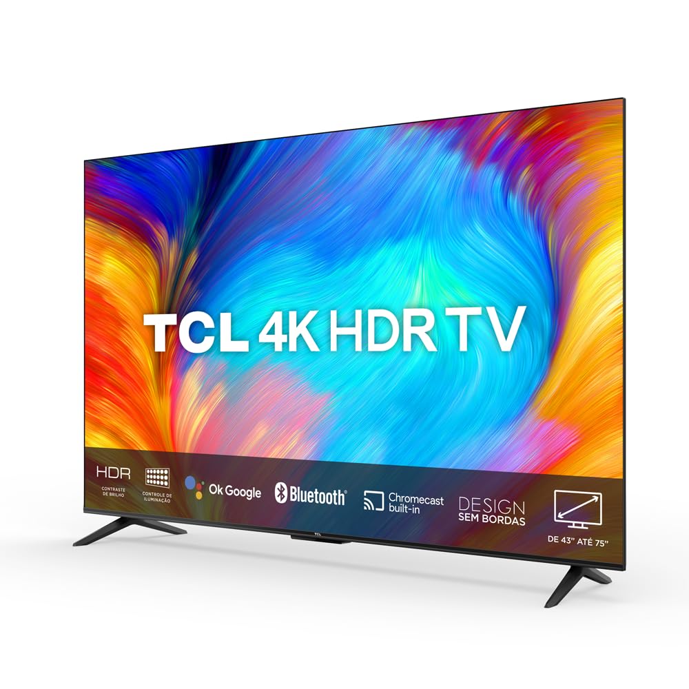 GOOGLE TV LED 43” TCL P635 4K UHD HDR com Wifi dual band e