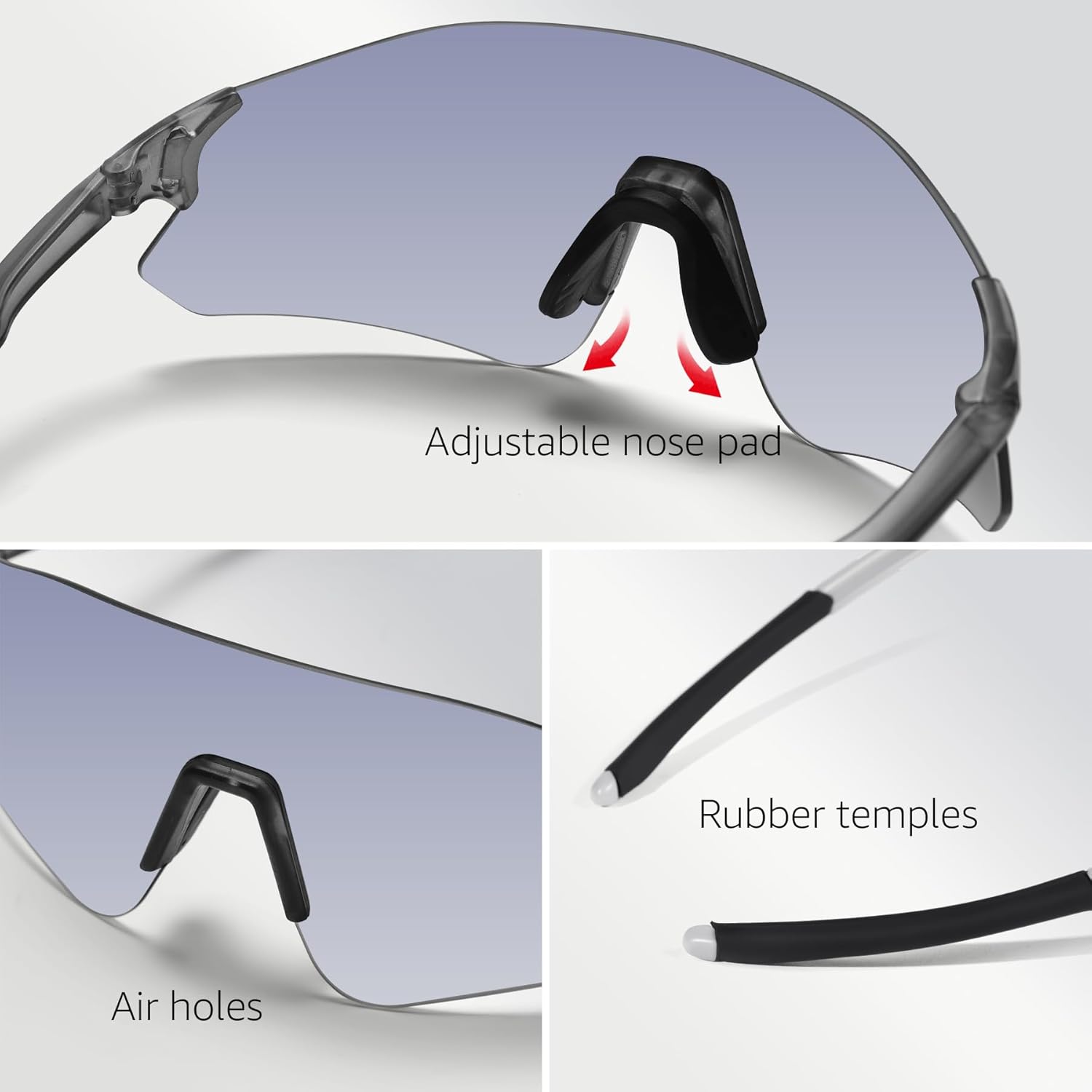 24g Photochromic Cycling Glasses for Men and Women - UV400 Protection Running, Cycling, Fishing Sunglasses - Image 2