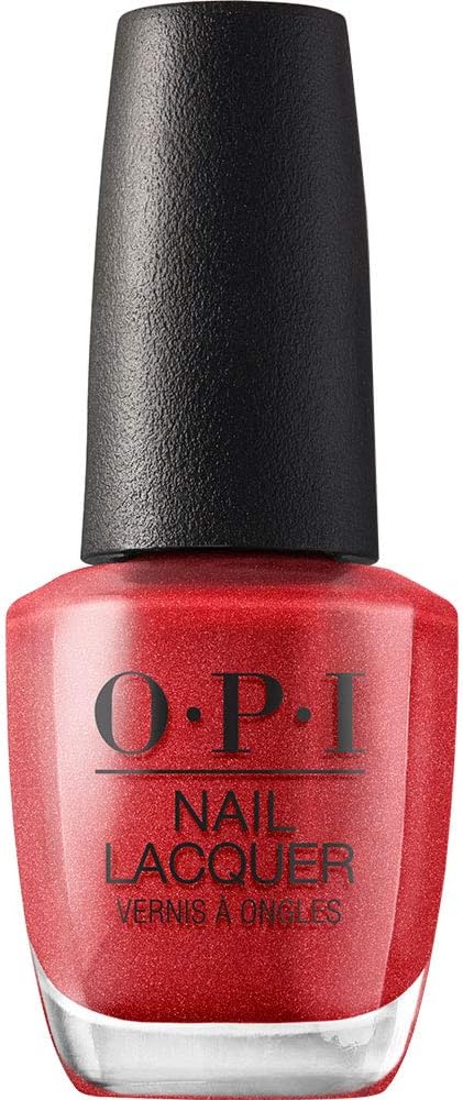 OPI Nail Lacquer, Go With the Lava Flow, Red Nail Polish, Hawaii Collection, 0.5 fl oz
