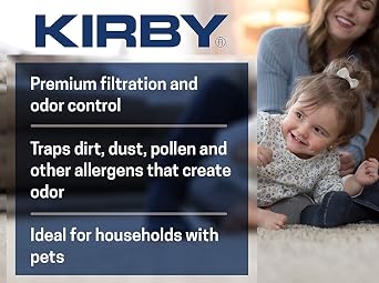 Kirby Micron Magic HEPA Filter Bags 2-Pack | Part #205811 | Universal Fit for F-Style & Twist-Style Models
