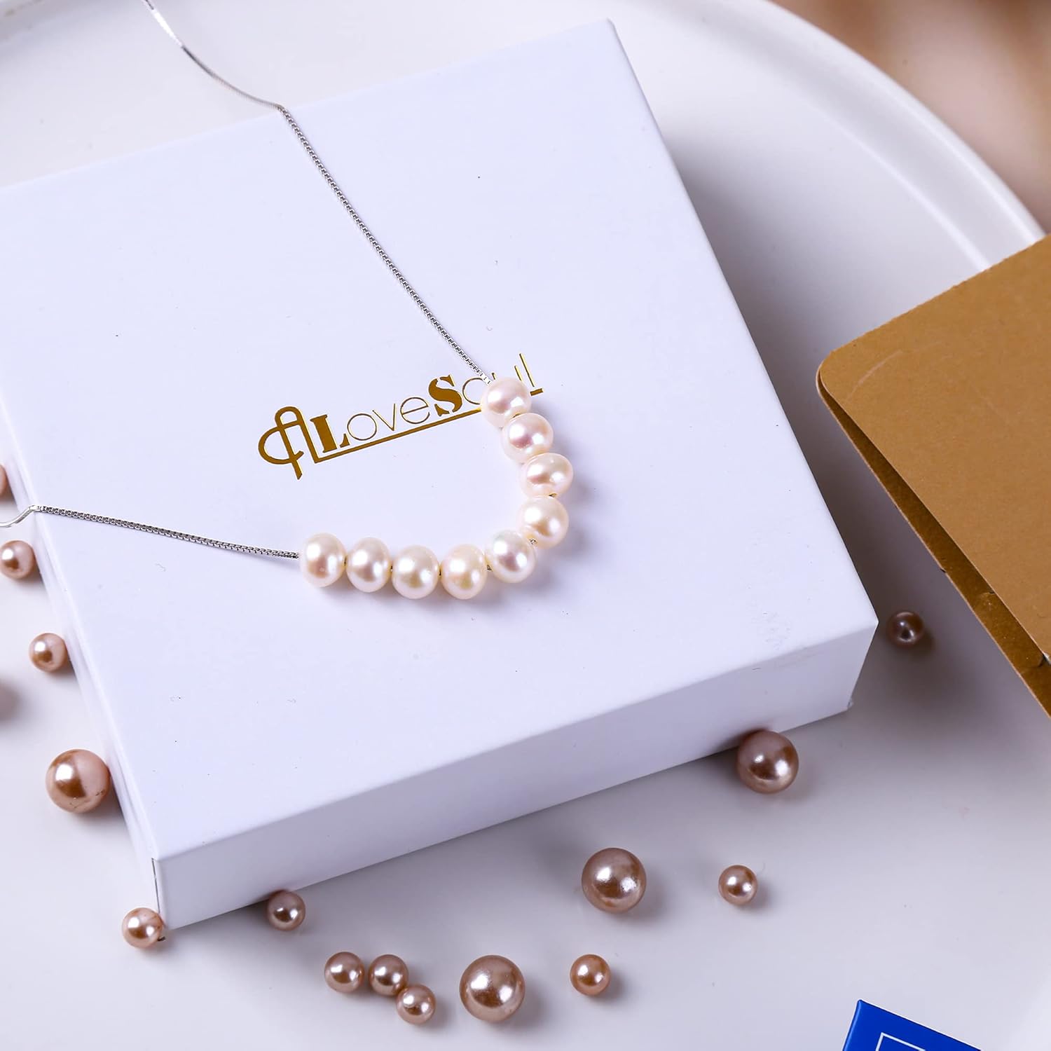 ALoveSoul Birthday Gifts for Women - 925 Sterling Silver Pearls Necklace Birthday Gift Ideas for Women