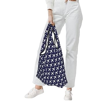 Amazon.co.jp: [ZXHNB] エコバッグ 飛行機柄 買い物バッグ