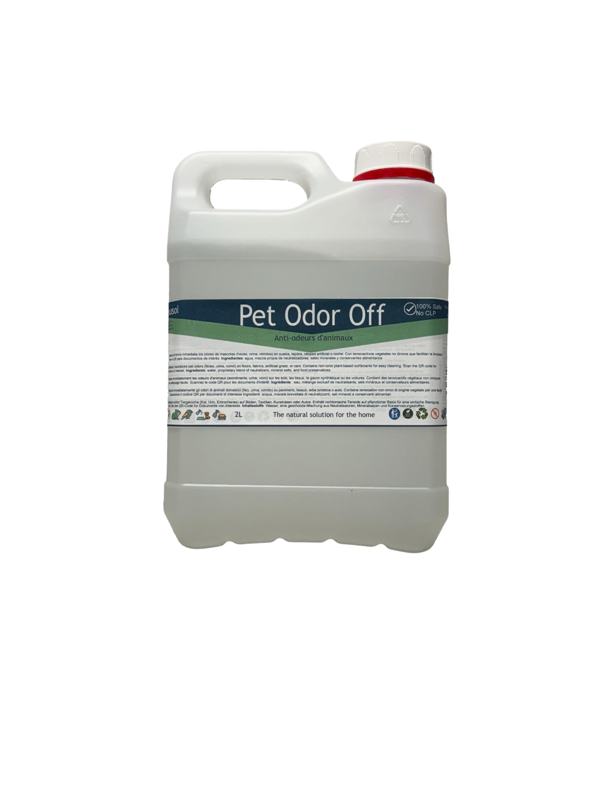 Pet Odor Off - Naturalny neutralizator | Usuwa zapachy zwierząt: mocz, wymioty, odchody itp. Na podłogach, ścianach, tekstyliach, trawnikach itp. | Bezpieczna formuła bez CLP i zapachu - 2