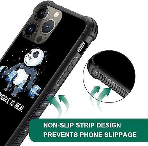 Miniatura 5 de CARLOCA Funda compatible con iPhone 15 Pro Max, funda con diseño de panda On Swole para iPhone 15 Pro Max, ultra protección, a prueba de golpes, de