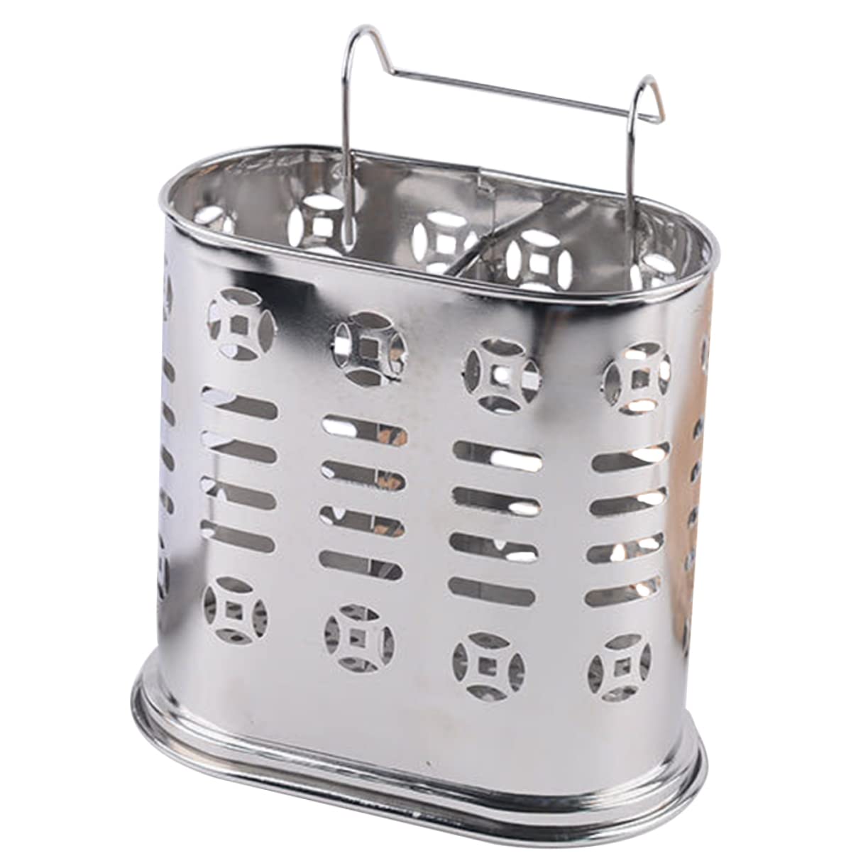 FONDOTIN Stainless Steel Chopstick Holder Portable Utensil Storage Basket for Kitchen Sink Versatile Drying Rack for Spoons Forks and Chopsticks Modern Design for Organized Cooking