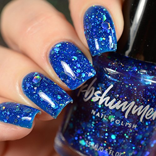 Kbshimmer I Got A Crush On Blue Glitter Nail Polish- 0.5 Oz Full Sized Bottle #TOP3