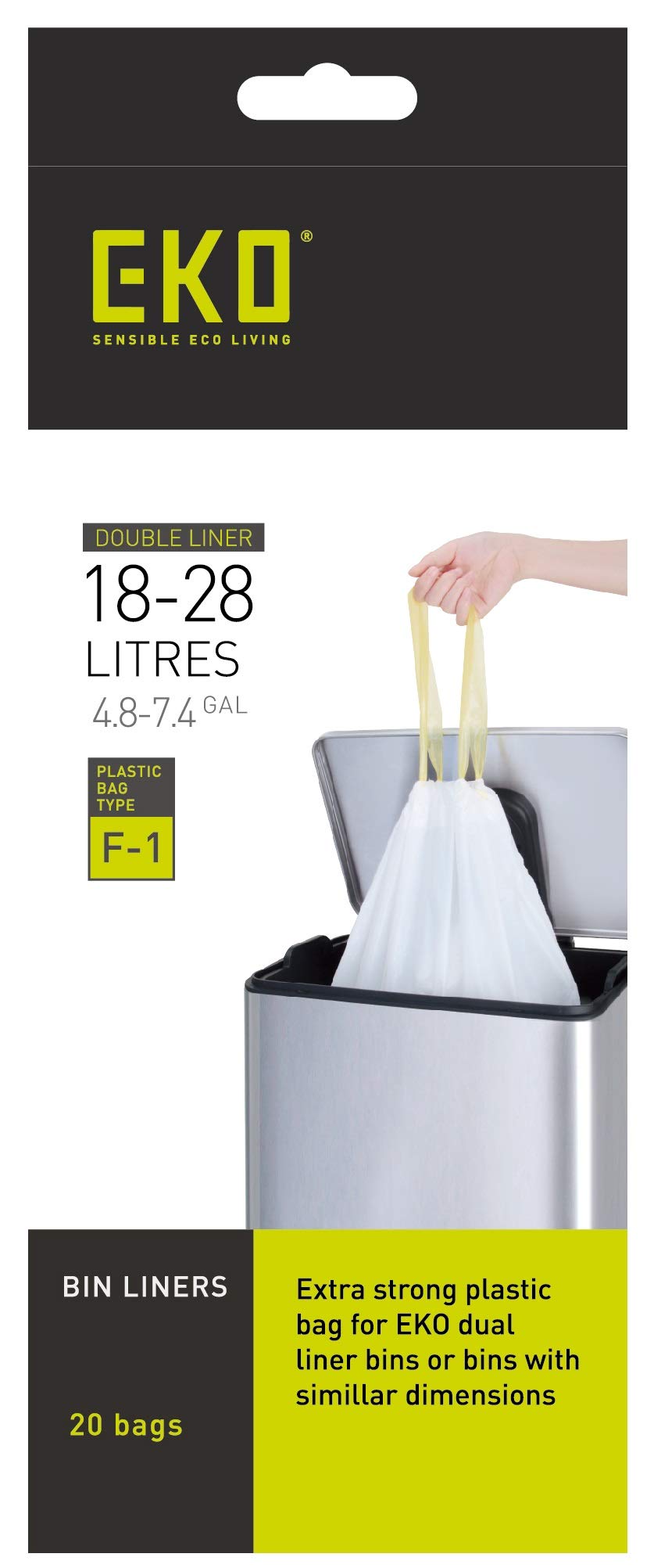 Buy EKO Bin Liners, 1828 Litre, Size F1, suitable for EKO inner