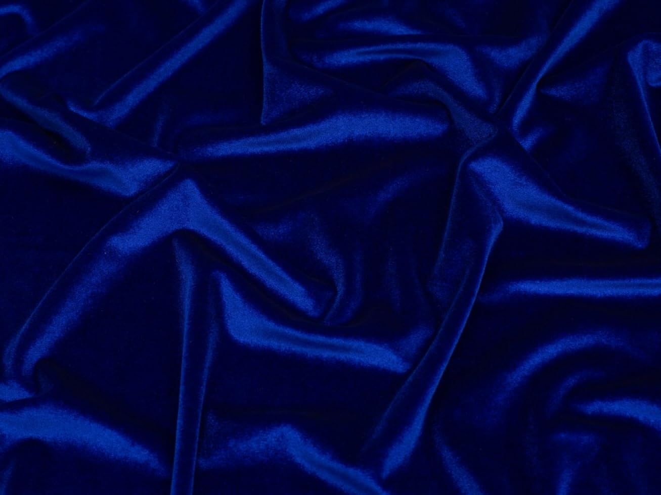 Minerva Cobalt Core Range Velvet Stretch Knit Apparel & Dress Fabric - Mediumweight & Suitable For Dressmaking - Approx Width: 150Cm / 60" - Sold Per Metre