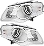 Gold Shrine For Volkswagen Passat Headlights Lamps Set 2006 2007 2008 2009 Halogen Driver and Passenger Side