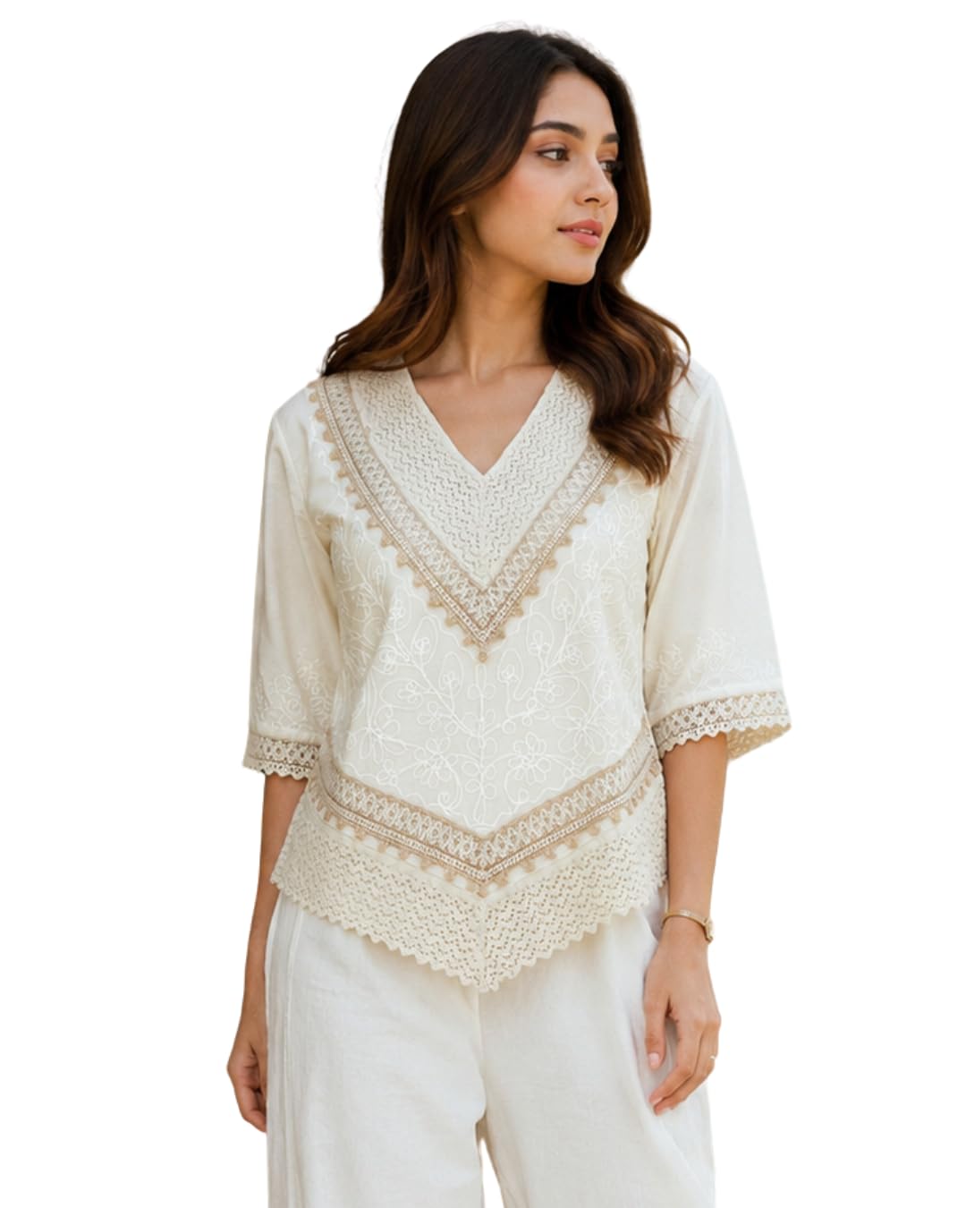 Short Kurti for Women -Embroidered Pure Cotton-image-46
