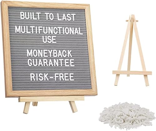 WZLL.SLSP Tablero de mensajes de fieltro con 340 letras, letrero con soporte, 10 x 10 pulgadas para bebé y embarazo, para decoración del hogar y